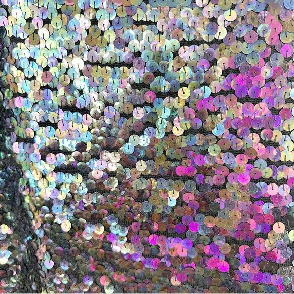 Bird by Juicy Couture Wool Knit Mermaid Sequin Dress w/Flutter Sleeve Sz Large - Picture 7 of 14